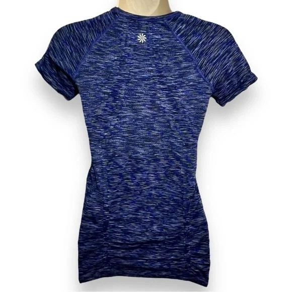 Athleta Women’s Fastest Track Tee Blue Space Dye Size XS - Picture 3 of 6